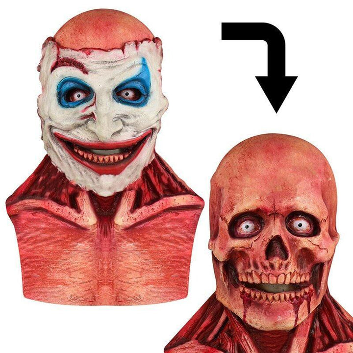"Unisex Halloween skallemask med dubbel-lager och magnetfäste, skräckdesign."