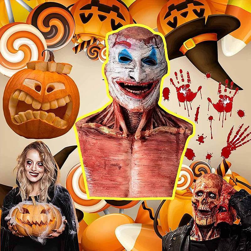 "Unisex Halloween skallemask med dubbel-lager och magnetfäste, skräckdesign."