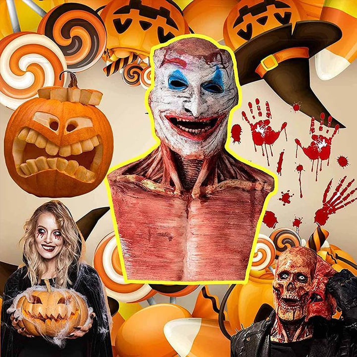 "Unisex Halloween skallemask med dubbel-lager och magnetfäste, skräckdesign."