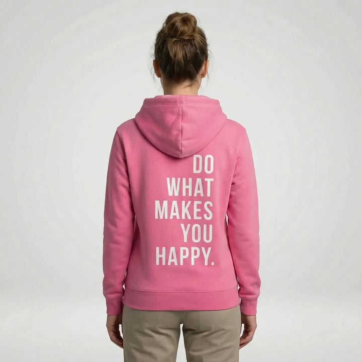Trendig unisex hoodie med tryck och ledig passform. Perfekt för en avslappnad och modern look.