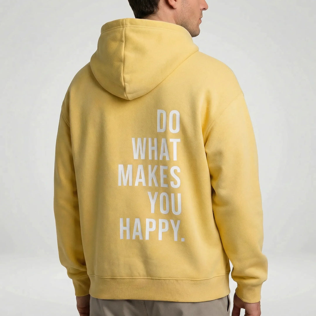 Komfortabel unisex hoodie, ledig passform, pullover-stil. Perfekt för avslappnad streetwear.