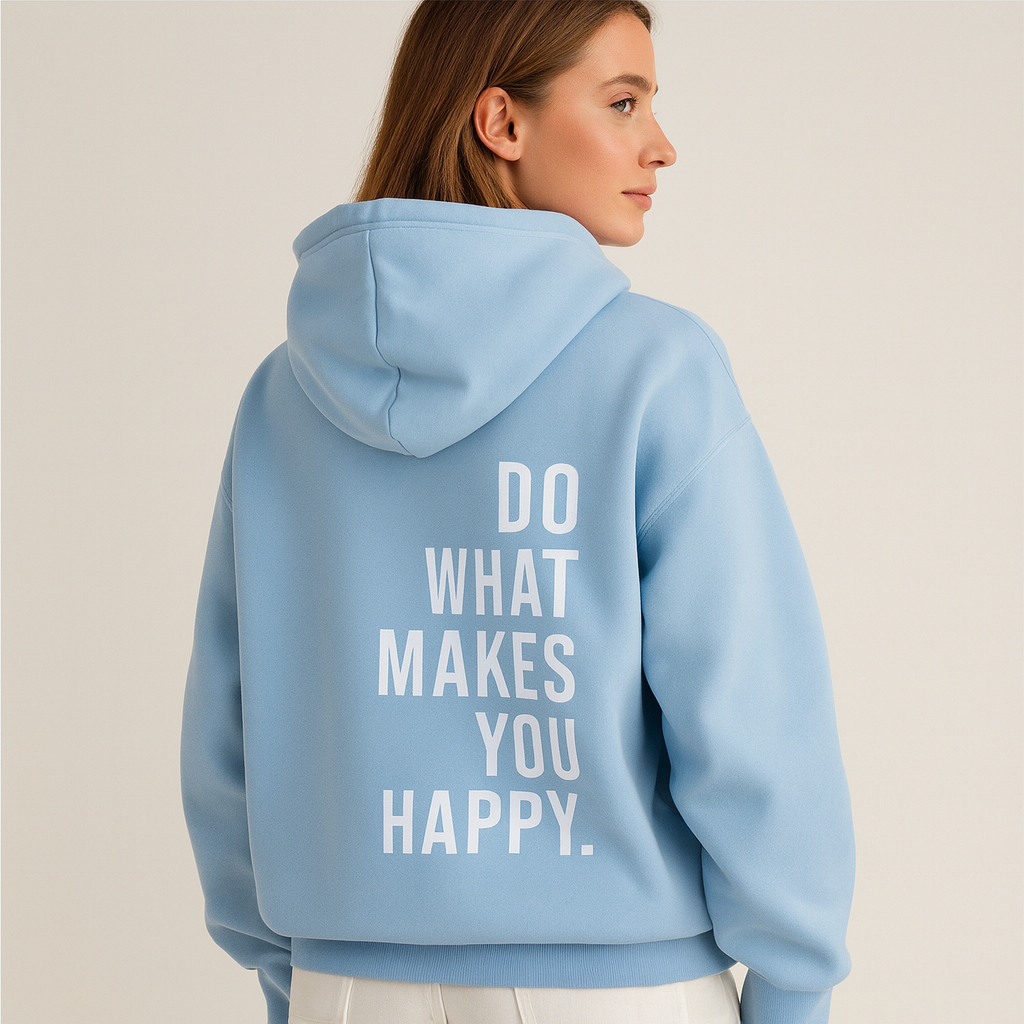 Unisex hoodie 'Dylan' med inspirerande ryggtryck, en mjuk tröja för både herr och dam i avslappnad stil.