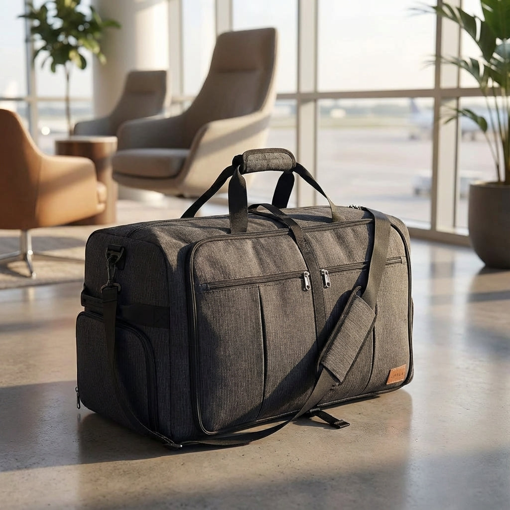 Unisex hopfällbar FlexiHaul duffelväska. Stor, vattentålig resväska perfekt för packning och äventyr.