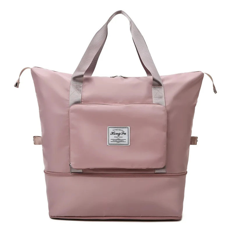 Rymlig weekendväska & sportväska, unisex design, idealisk som handbagage & organiserare för resor.