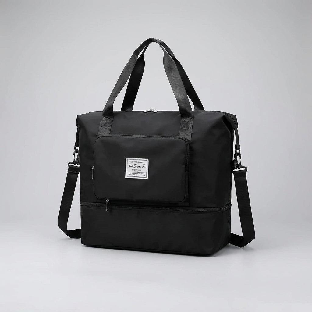 Flexibel hopfällbar resebag, perfekt som extra väska eller sportbag för spontana äventyr.