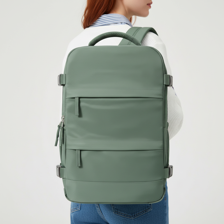 Organiserad kabinryggsäck CabinMate med separata fack för laptop och smart förvaring på resan.