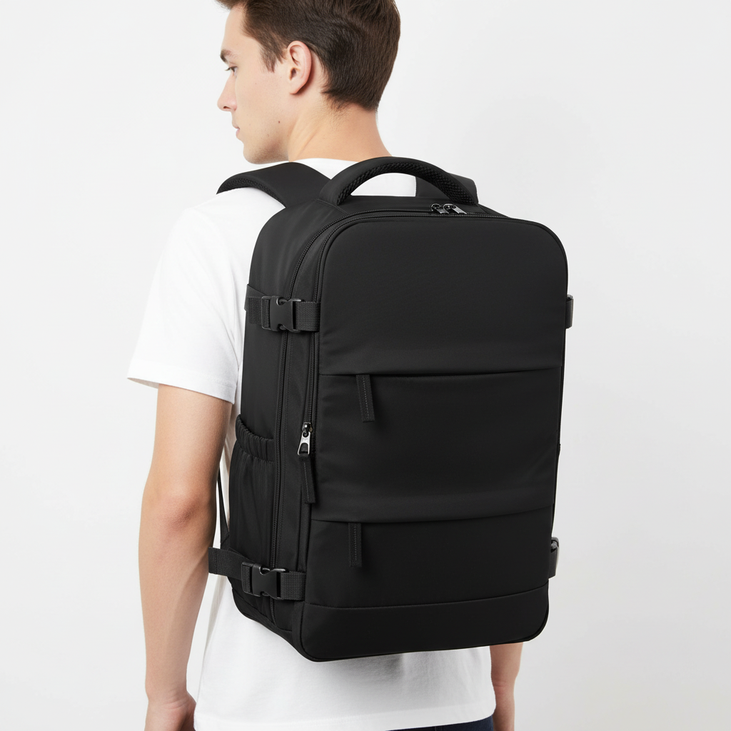 Lättviktig unisex kabinryggsäck för enkel resa. Erbjuder smart förvaring och är perfekt som handbagage.