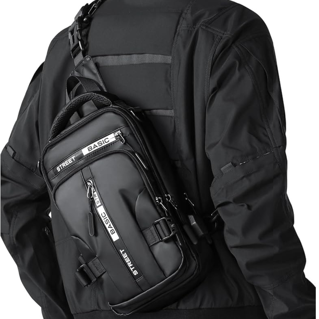 Lättvikts crossbody axelväska i stilren design för både män & kvinnor. Idealisk för urban pendling.