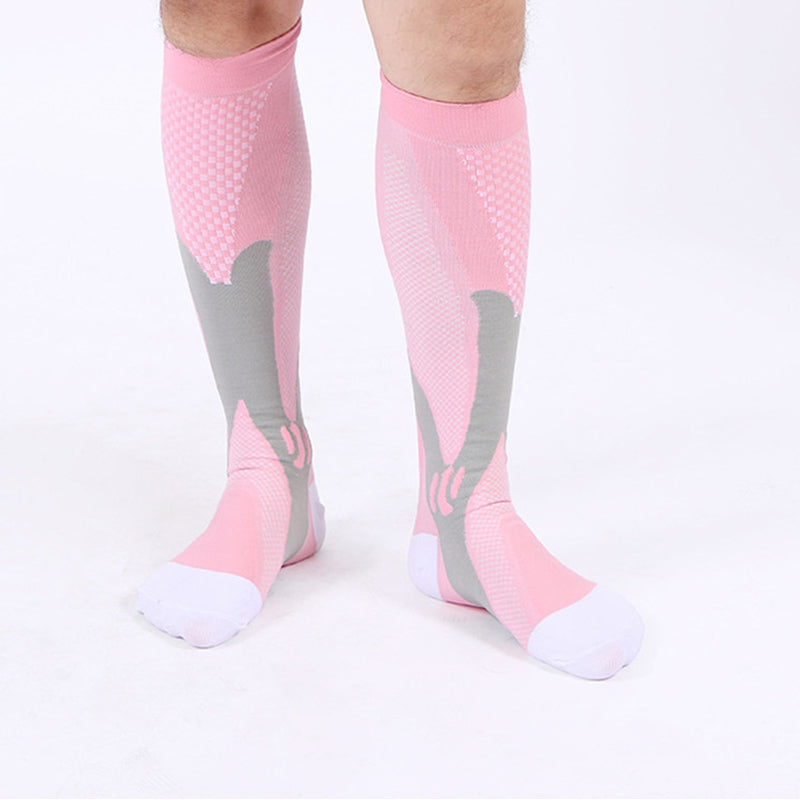 "Unisex kompressionsstrumpor för sport, återhämtning, flerfärgade, mjuka, stretchiga för optimal stöd och stil."