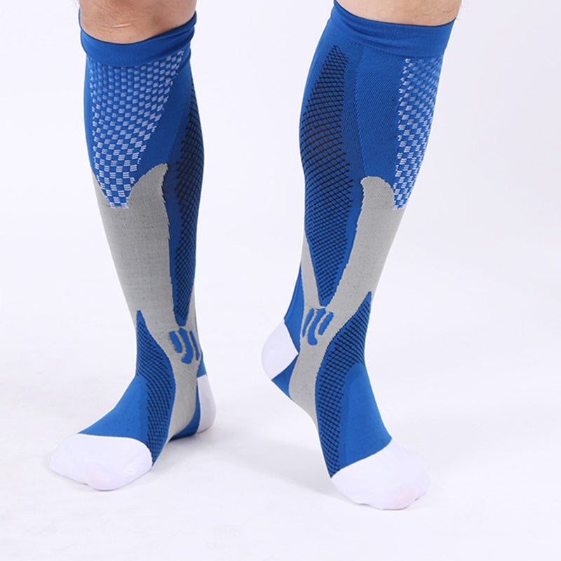 "Unisex kompressionsstrumpor för sport, återhämtning, flerfärgade, mjuka, stretchiga för optimal stöd och stil."
