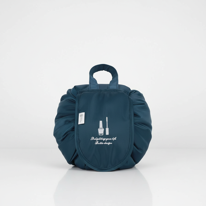 Reseklar unisex sminkorganiserare med dragsko, en praktisk lösning för din kosmetik.