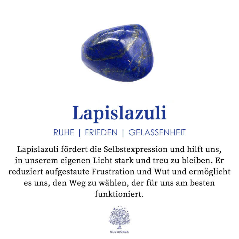 Exklusivt Lapis Lazuli halsband, hexagonform. Ger visdom & spirituell klarhet.
