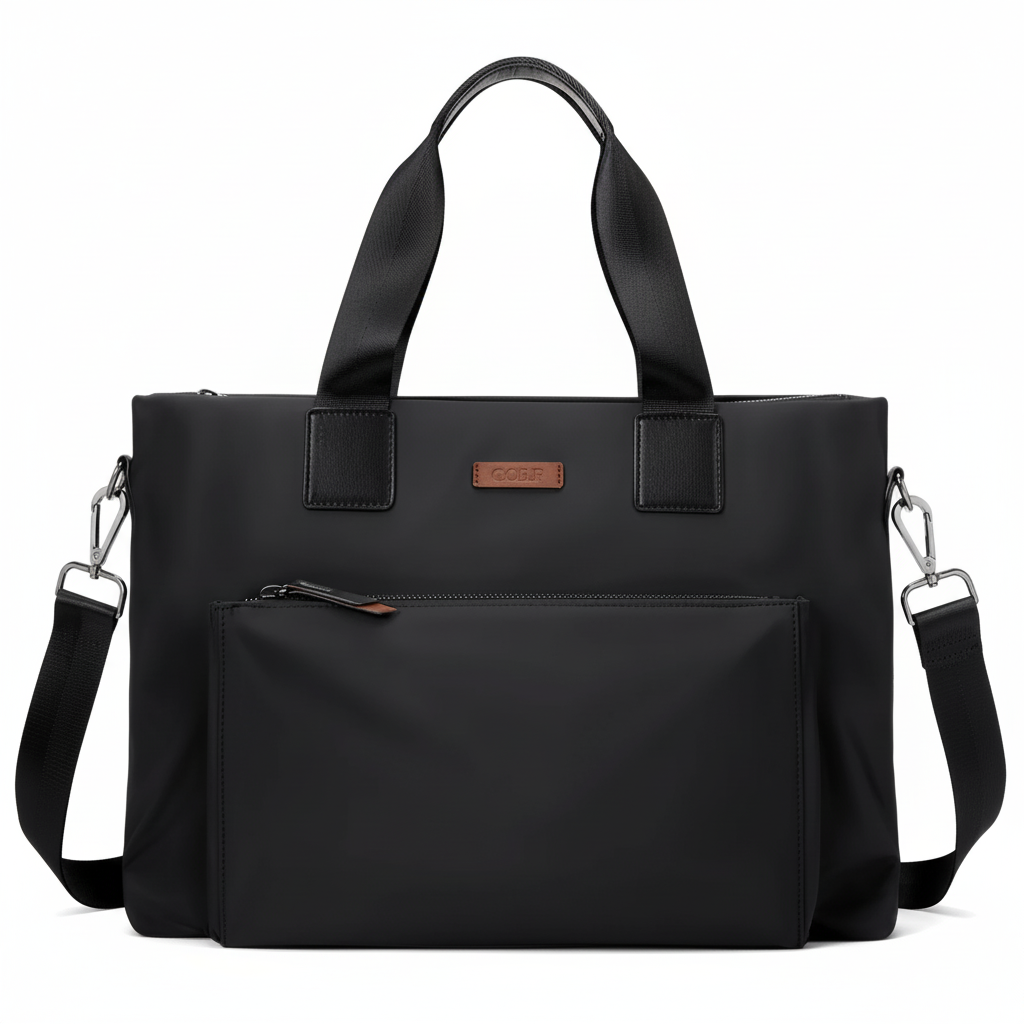 Stilren unisex laptopväska för 15,6 tums dator. Rymlig arbets- och resväska med bekväm axelrem.