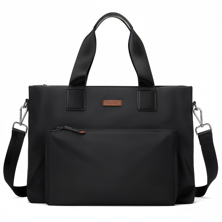 Stilren unisex laptopväska för 15,6 tums dator. Rymlig arbets- och resväska med bekväm axelrem.