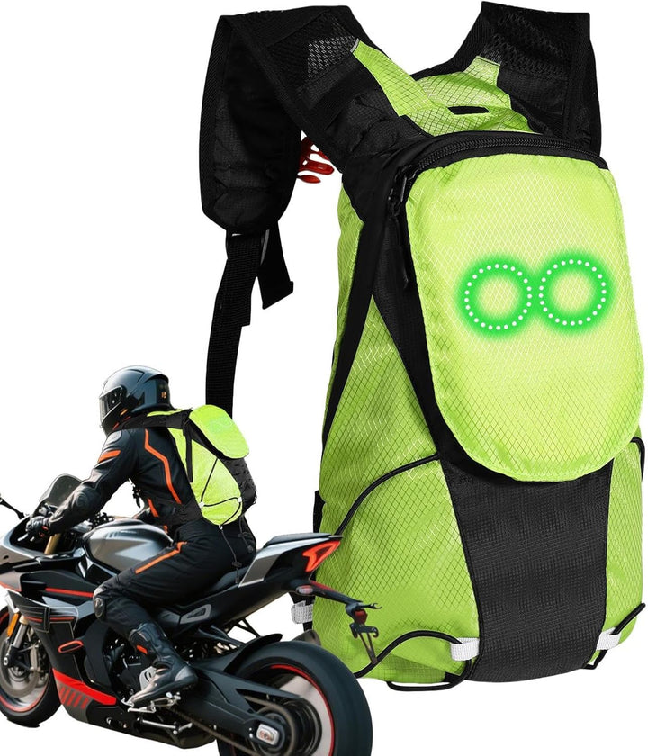Säkerhetsfokuserad LED-motorcykelryggsäck, erbjuder en tryggare upplevelse för pendlare och äventyrare.