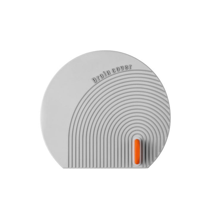 "Unisex mörkgrå silikonlock för avlopp; stilrent avloppsskydd med handtag, hårfångande design för duschavlopp."