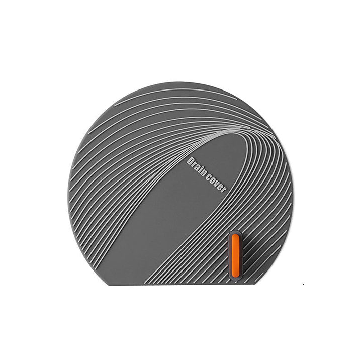 "Unisex mörkgrå silikonlock för avlopp; stilrent avloppsskydd med handtag, hårfångande design för duschavlopp."
