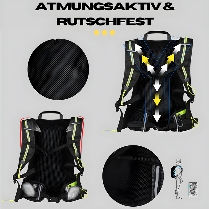 Robust ryggsäck för vandring och friluftsliv. Unisex modell med utrymme för reseutrustning.