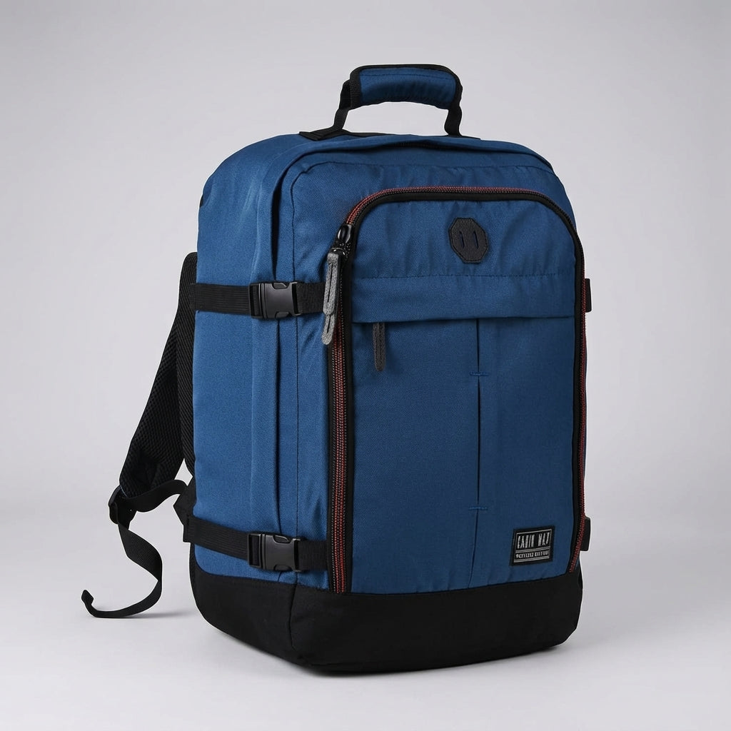 Smidig 30L NomadLite reseryggsäck, godkänd som handbagage för flyg. Perfekt för korta weekendäventyr.