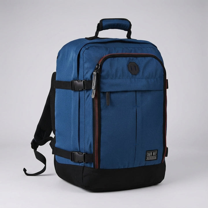 Smidig 30L NomadLite reseryggsäck, godkänd som handbagage för flyg. Perfekt för korta weekendäventyr.