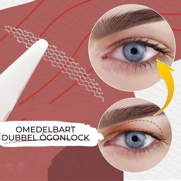"Unisex osynlig dubbel ögonlockssticka, vattenaktiverad, skapar en naturlig look och ungdomlig utstrålning på alla hudtoner."