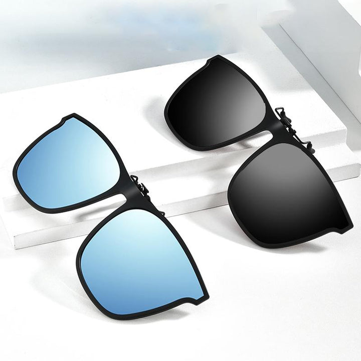 Unisex polariserade clip-on solglasögon med lätt flip-up funktion. Skyddande UV linser för klarhet och komfort.