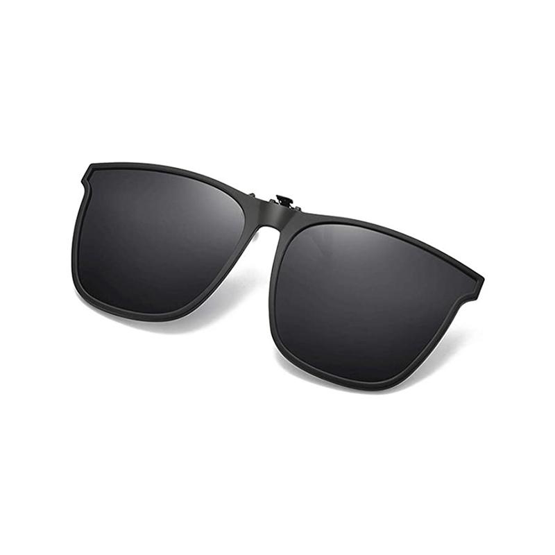 Unisex polariserade clip-on solglasögon med lätt flip-up funktion. Skyddande UV linser för klarhet och komfort.