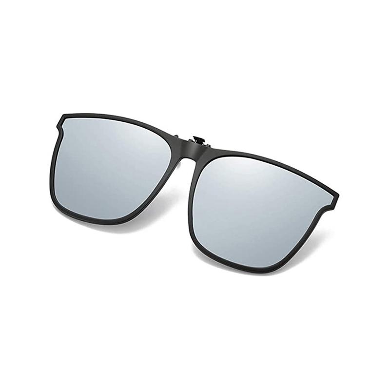 Unisex polariserade clip-on solglasögon med lätt flip-up funktion. Skyddande UV linser för klarhet och komfort.
