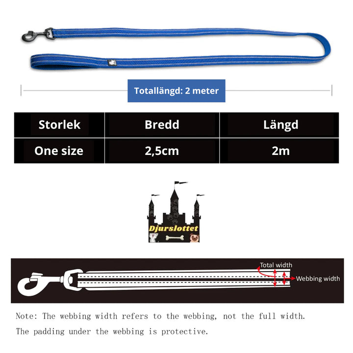 Hållbart reflexkoppel för hund, ger komfort och trygghet för dig och din hund på alla turer.