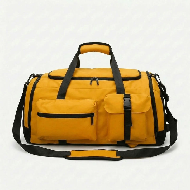Robust militär ryggsäck/duffel i slitstarkt oxfordtyg, 56-75L. Idealisk för outdoor & träning.