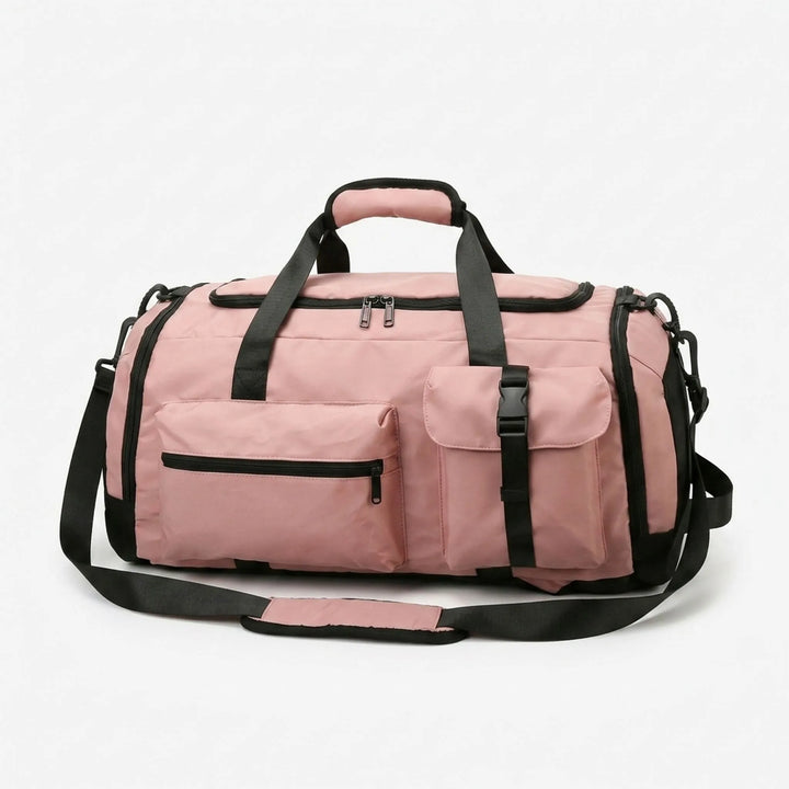 Mångsidig träningsväska & ryggsäck i oxfordtyg, 56-75L. Perfekt som gymväska eller sportduffel.