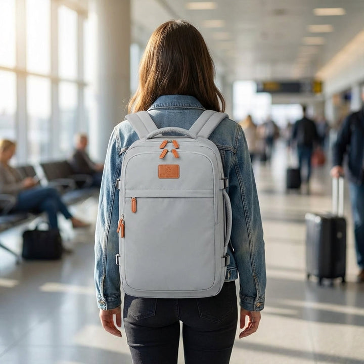 Unisex reseryggsäck LiteHaul med laptopfack för 15", kompakt och organiserad för resor.