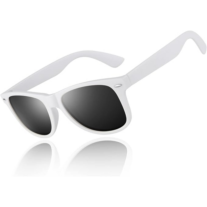 Polariserade unisex solglasögon i retro 80-talsstil. UV400 ögonskydd för mode & körning.