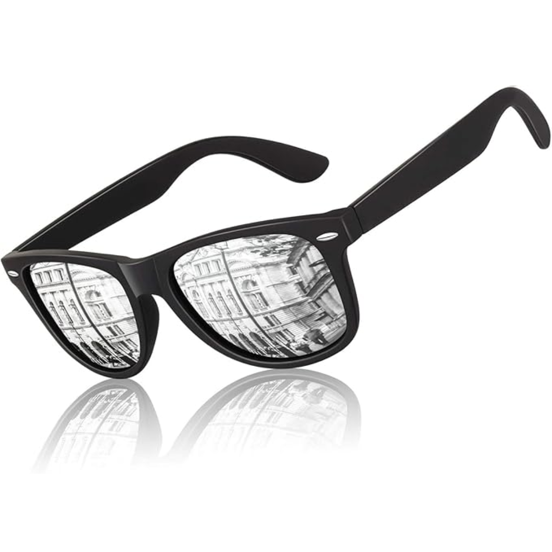 Unisex solglasögon i 80-tals retrostil. Polariserade linser, UV400 för sommar och mode.
