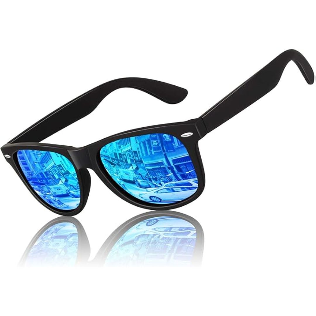 Coola retro 80-tals solglasögon, unisex. Polariserade linser för optimalt UV400-ögonskydd.