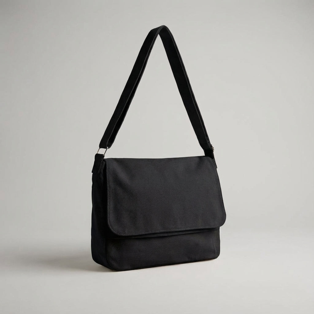 Praktisk unisex canvas skulderväska för alla tillfällen. En hållbar vardagsväska med bekväm passform.
