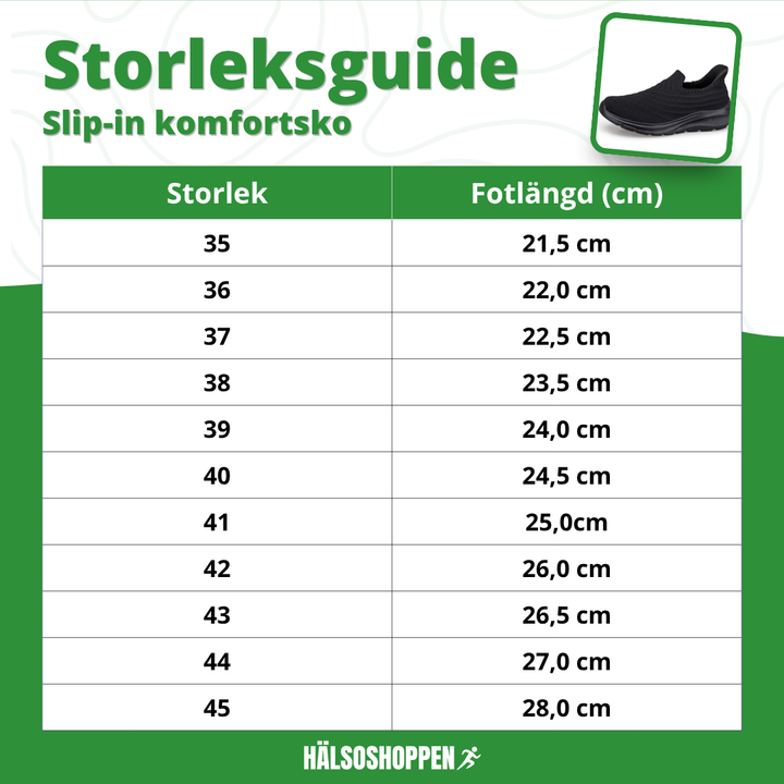 Slitstarka slip-in komfortskor i modern design. Unisex modell, ergonomiska promenadskor.