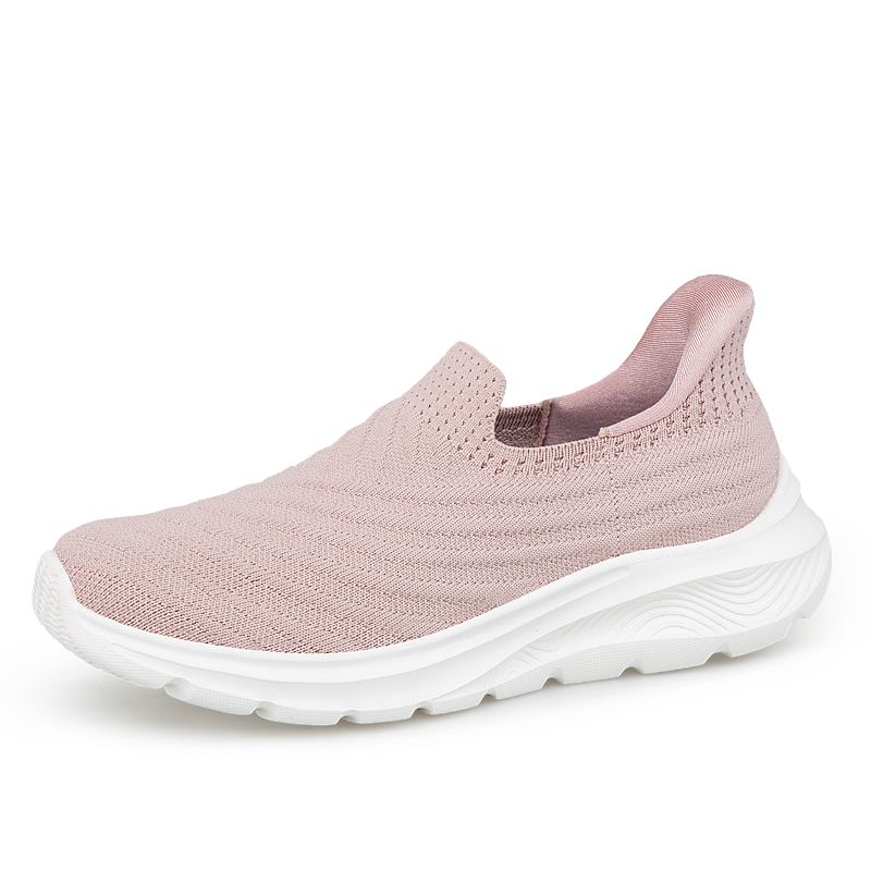 Sidovy av ergonomisk slip-in komfortsko. Stötdämpande sula, bekväma unisex skor för vardag.