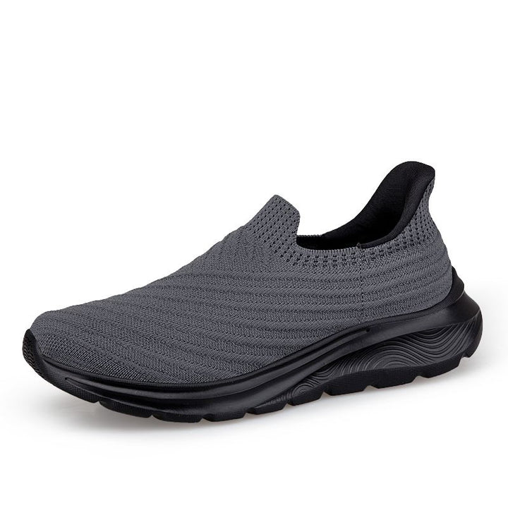 Baksidan av handsfree slip-in sko. Lätta att kliva i, bekväma och stötdämpande promenadskor unisex.