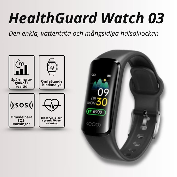 Robust aktivitetsklocka, vattentålig. Mäter puls, blodtryck och ger sportlägen för utomhusbruk.