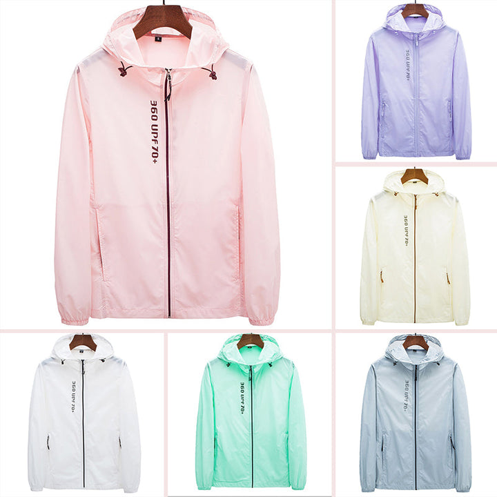 "Unisex solskyddsjacka med UPF 70, lätt design, fyrvägsstretch i flera färger för utomhusaktiviteter."