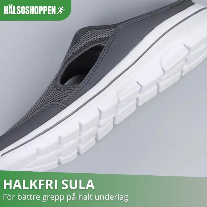 Andningsbara lättviktssandaler med stötdämpning. Bekväma unisex skor för sport, sommar och fritid.