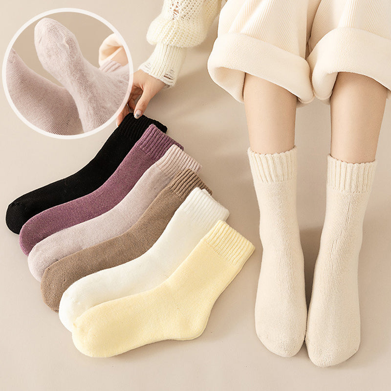 "Unisex termosockor vinter akryl ullblandning, grå färginslag, varm, slitstark och fukttransporterande design"