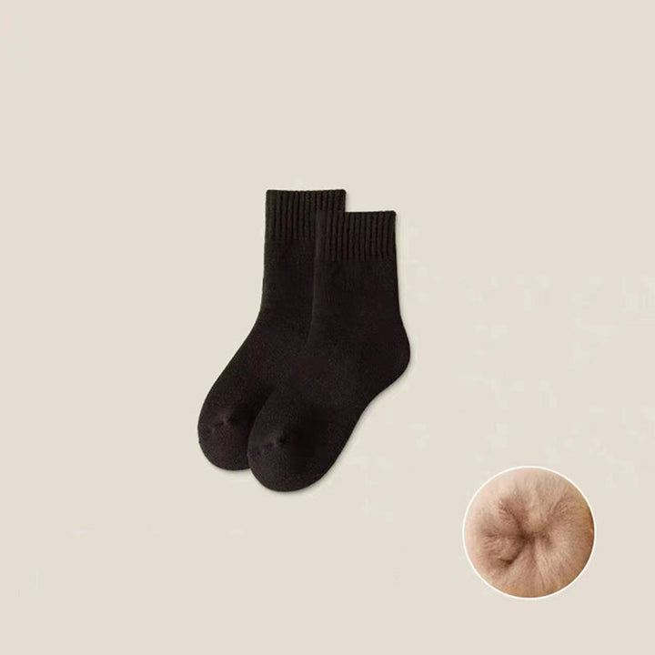 "Unisex termosockor vinter akryl ullblandning, grå färginslag, varm, slitstark och fukttransporterande design"