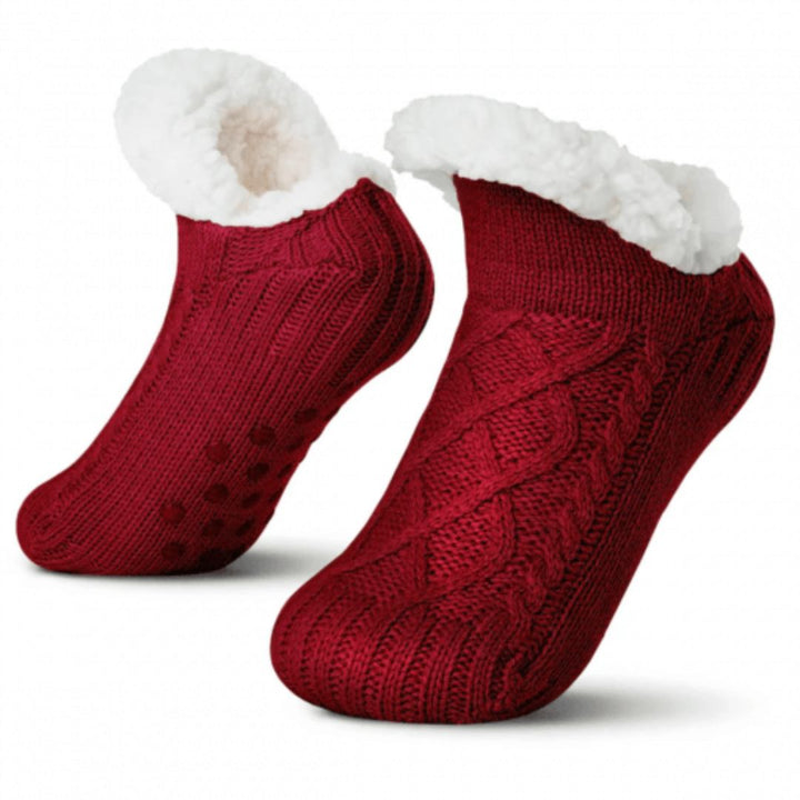 Mysiga unisex fleecetoffelsockor med anti-slip för optimal komfort och värme hemma. Perfekt för vintern.