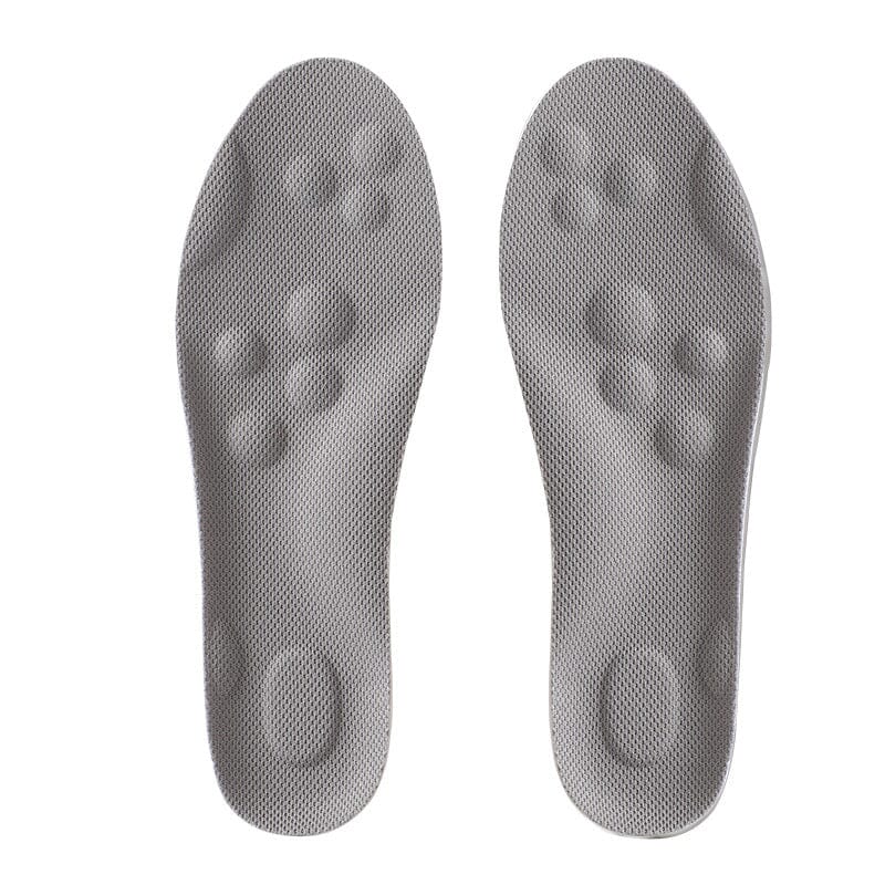 "Unisex U-formade andningsbara innersulor, orange och grå, perfekt för sport med bågestöd och stötdämpning."