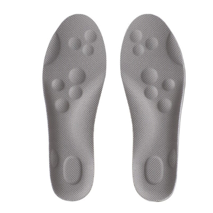 "Unisex U-formade andningsbara innersulor, orange och grå, perfekt för sport med bågestöd och stötdämpning."