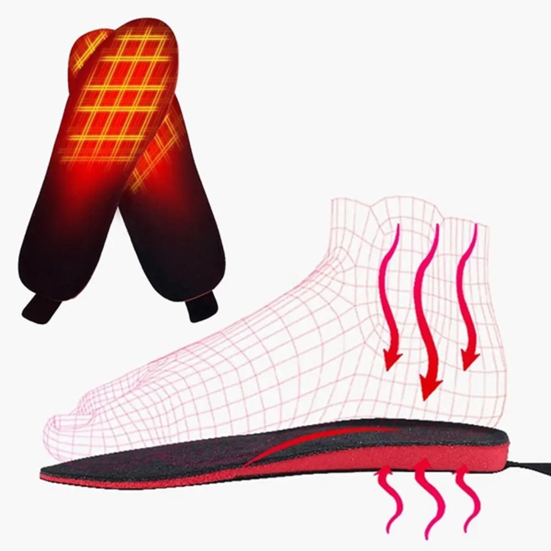 Uppladdningsbara värmesulor med praktisk fjärrkontroll för enkel temperaturjustering och skön fotvärme. Unisex.