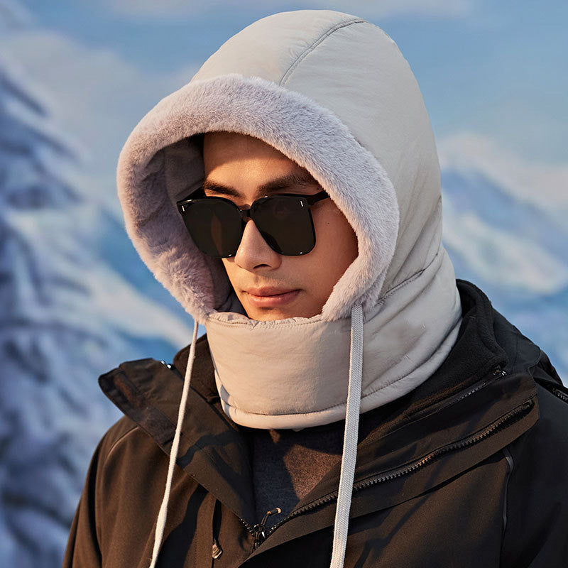 "Unisex vädersäker trappermössa med värmande hörselkåpor, justerbar passform, idealisk för vintersport och utomhusaktiviteter