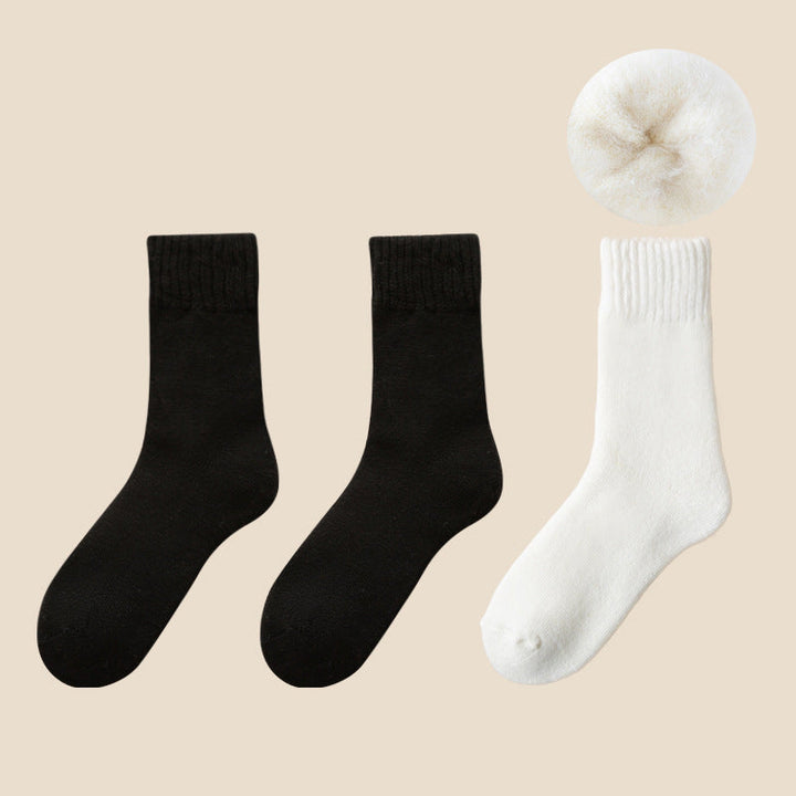"Unisex värmeisolerade vinterstrumpor i akryl, mörkgrå med ribbade detaljer, håller fötterna varma och torra."